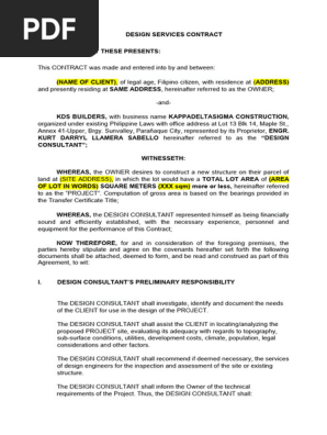 DESIGN CONTRACT