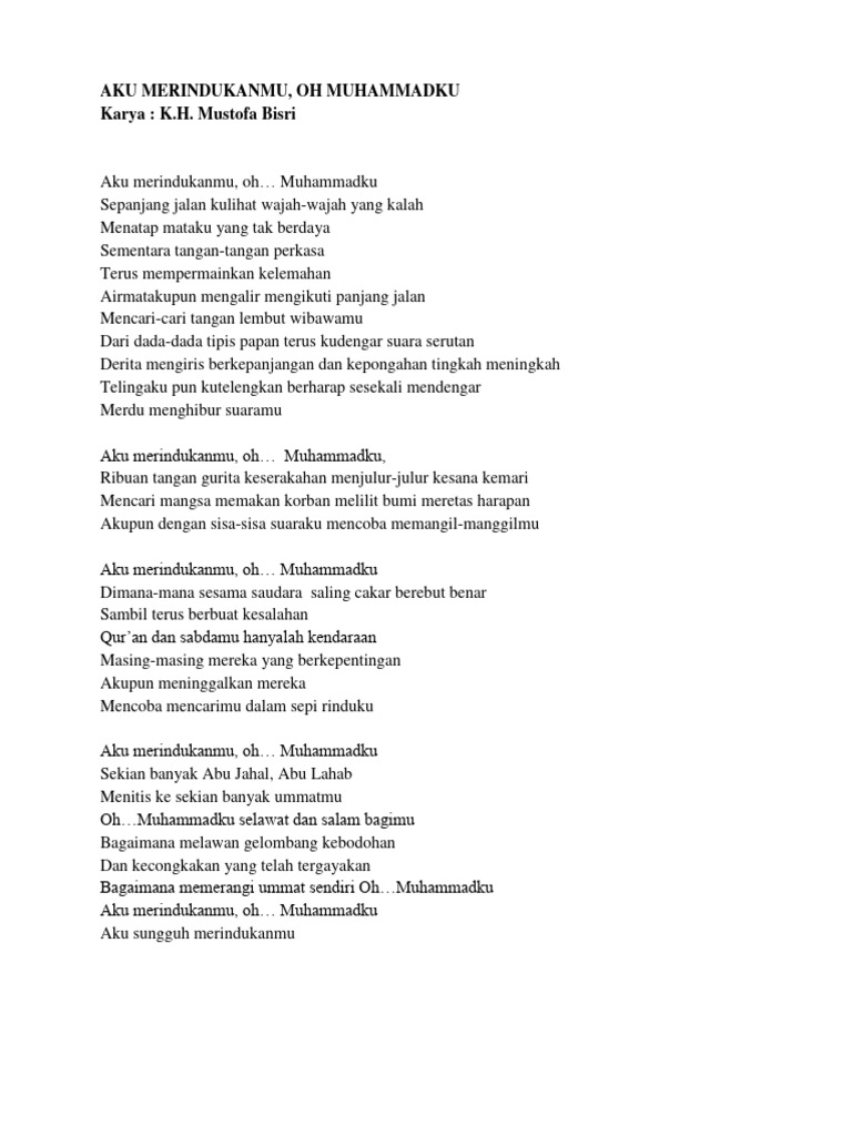 Rindu kepada Muhammad dalam Puisi | PDF