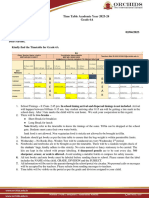 Time Table - Grade 6A