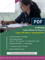 E-Umang - XI JEE - Course Planner