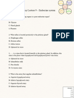 Anatomy Lecture 9 Quiz