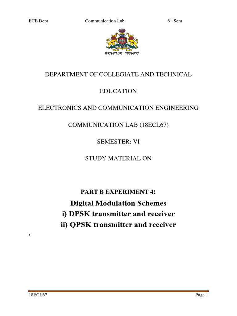637625071886699517ece 18ecl67 E12 Notes DPSK&QPSK | PDF | Modulation ...