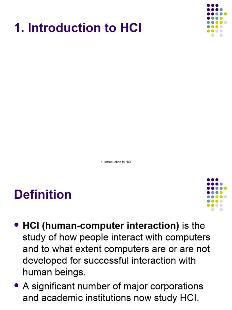 hci_1 | PDF | Human–Computer Interaction | Usability
