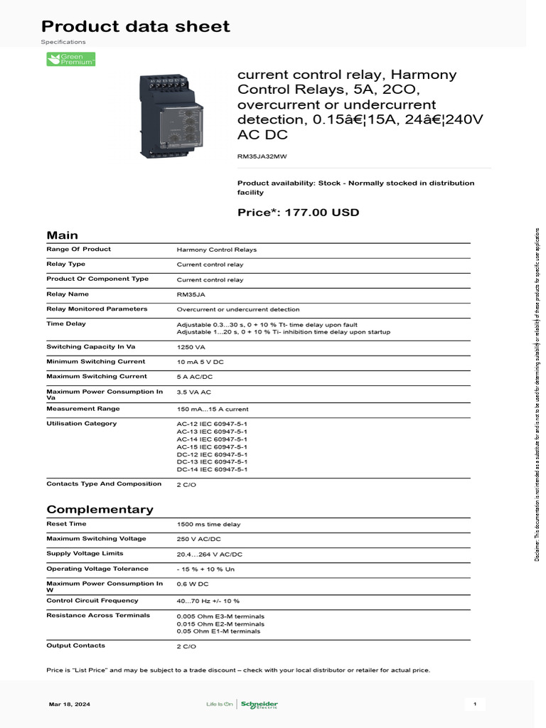 Industrial Current Control Relay | PDF | Relay | Mains Electricity