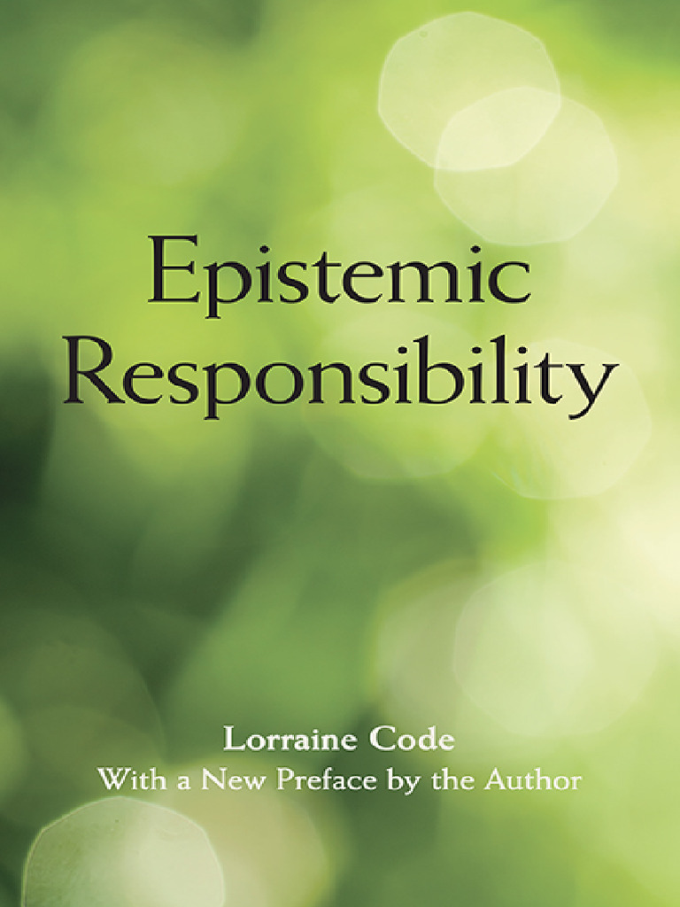 Lorraine Code - Epistemic Responsibility-State University of New York ...