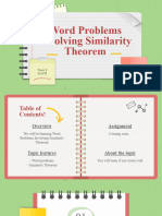 Word Problems Involving Similarity Theorem