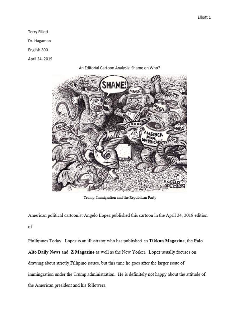 Analyzing Lopez's Trump Cartoon | PDF