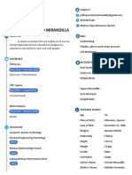 Jeffrey Sarmiento Mirandilla Resume