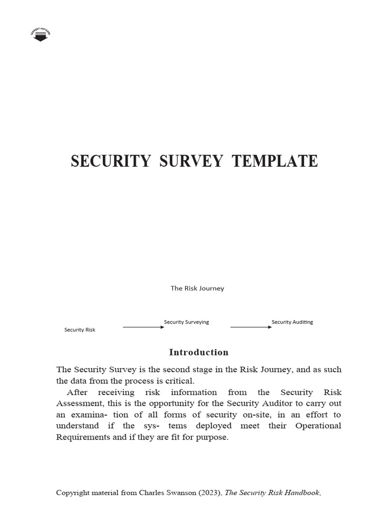 Security survey template pdf access control securities