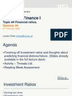 MSIN0045 Finance I 21-22 - Topic #4 Seminar