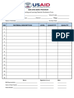 BAB - Learning Materials Distribution Form 136