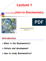 Lecture No 1 Biochemistry