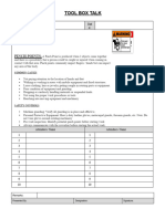 TTR-PWB-022-Rev 0 Tool Box Talk PInch Point