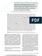 Vigolo, Zaccaria - 2010 - Clinical Evaluation of Marginal Bone Level Change of Multiple Adjacent Implants Restored With Splinted and Non