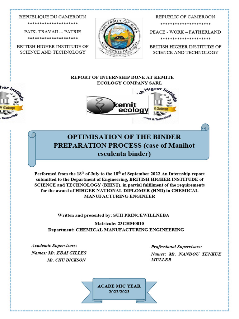 Optimizing Manihot Binder Process | PDF | Starch | Materials