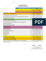 Academic Calendar