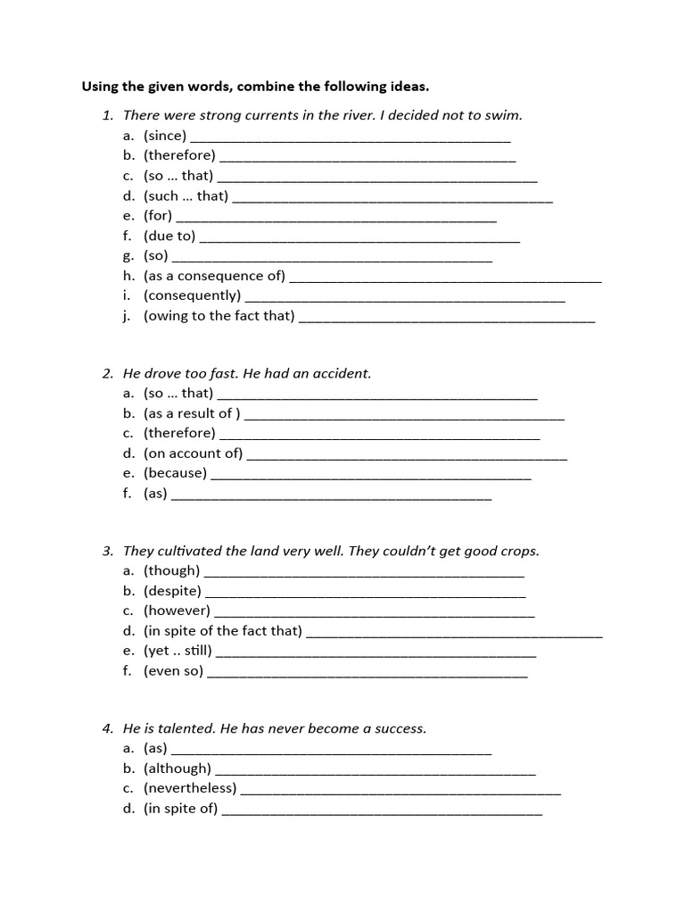 connectors and conjunctions PDF