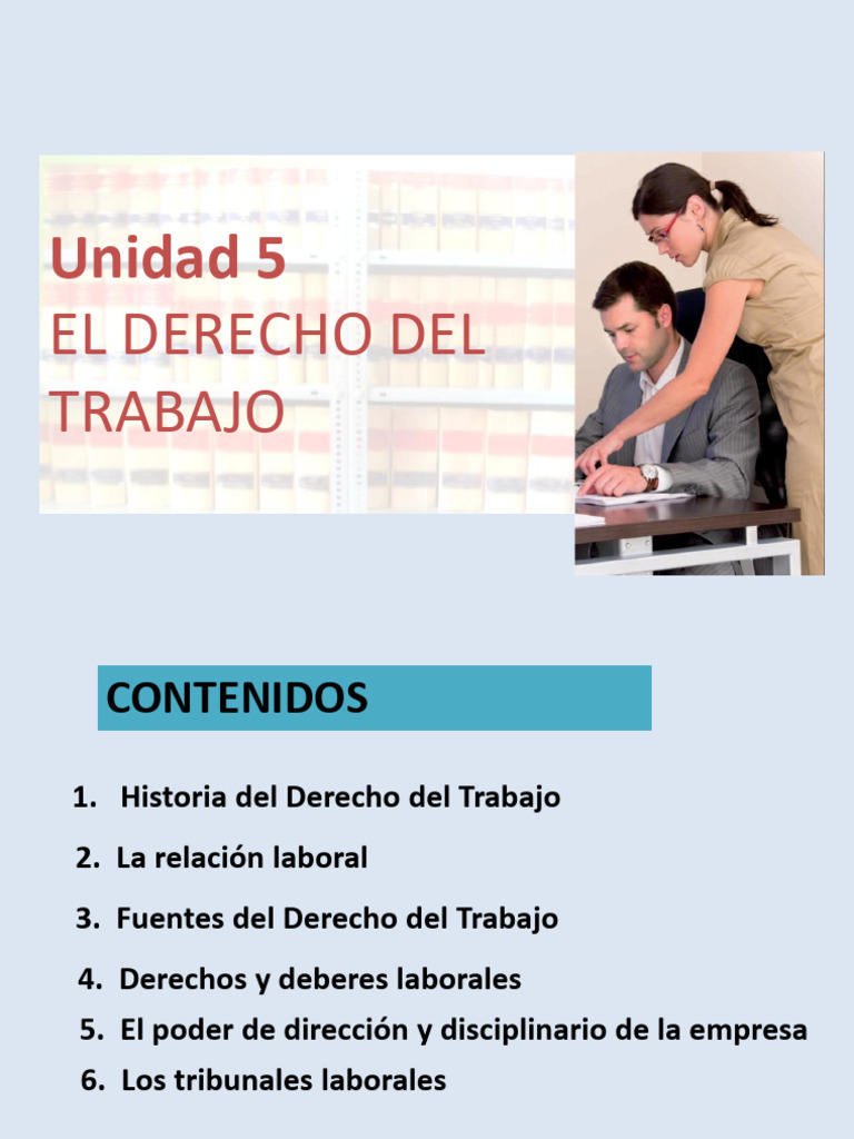 Tema 5 El Derecho Del Trabajo | PDF | Derecho laboral | Organización ...