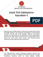 3 - Klasik Turk Edebiyatinin Kaynaklari II
