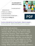 Tips Science Writing