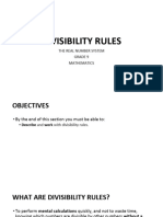 1.4 - Divisibility Rules