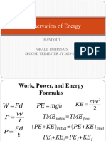 Conservation of Energy Handout
