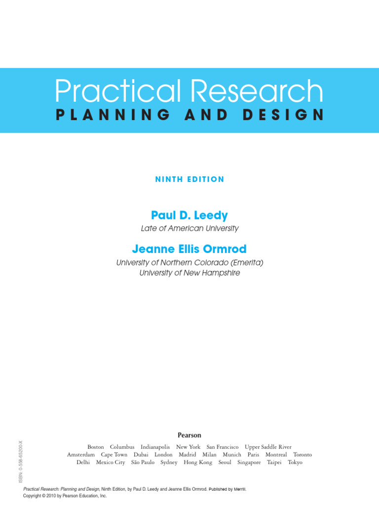 PracticalResearchPlanningDesign Chapter1 | PDF | Hypothesis | Theory