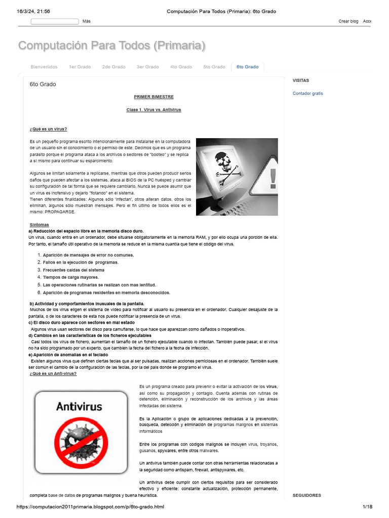 Computación Para Todos Primaria 6to Grado Pdf