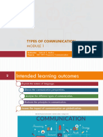 Module 1 Types and Principles of Communication