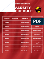 Varsity Schedule