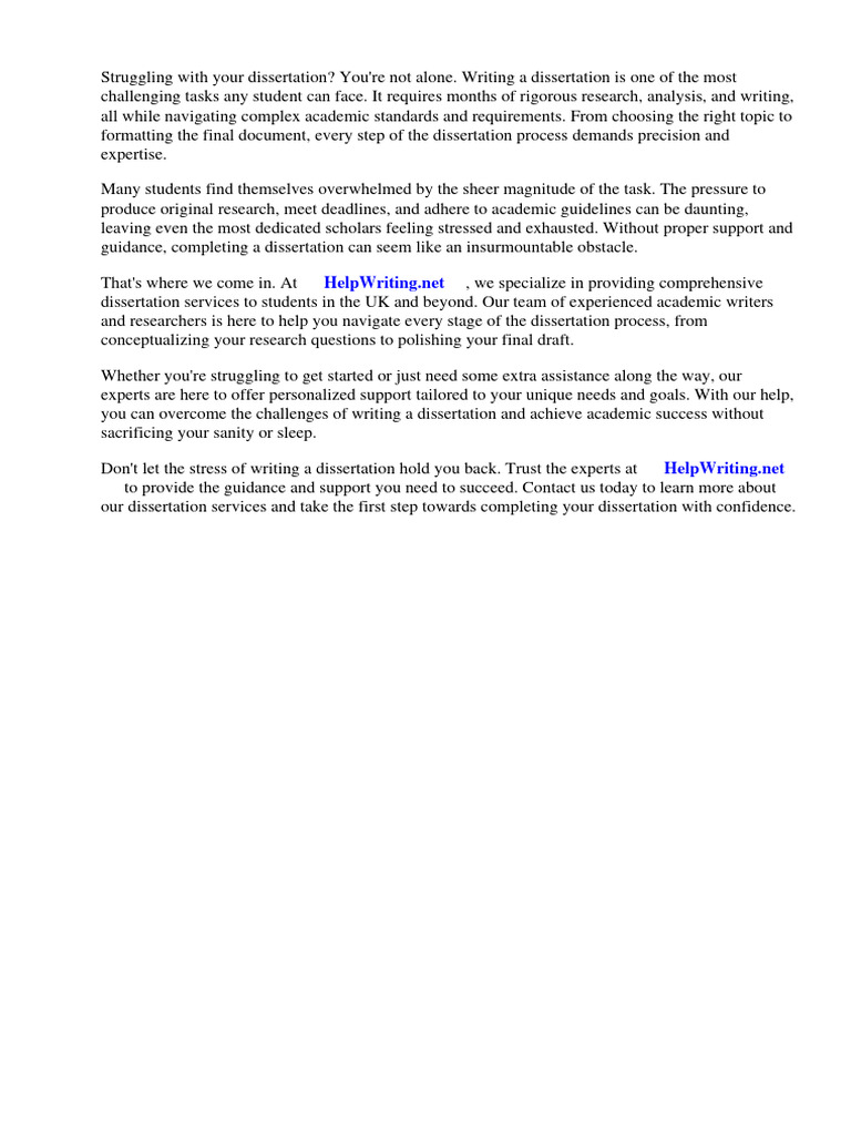 Dissertation Service Uk Pdf Thesis Expert