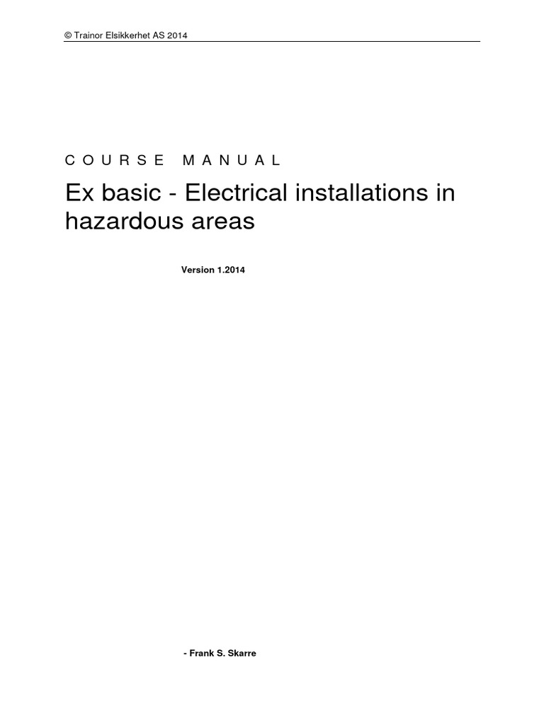 Ex Basic Manual 11072014 | PDF | Electricity | Electrical Engineering