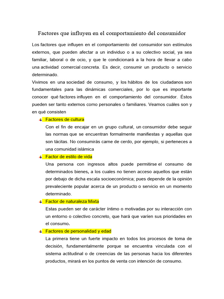 Factores que influyen en el pdf