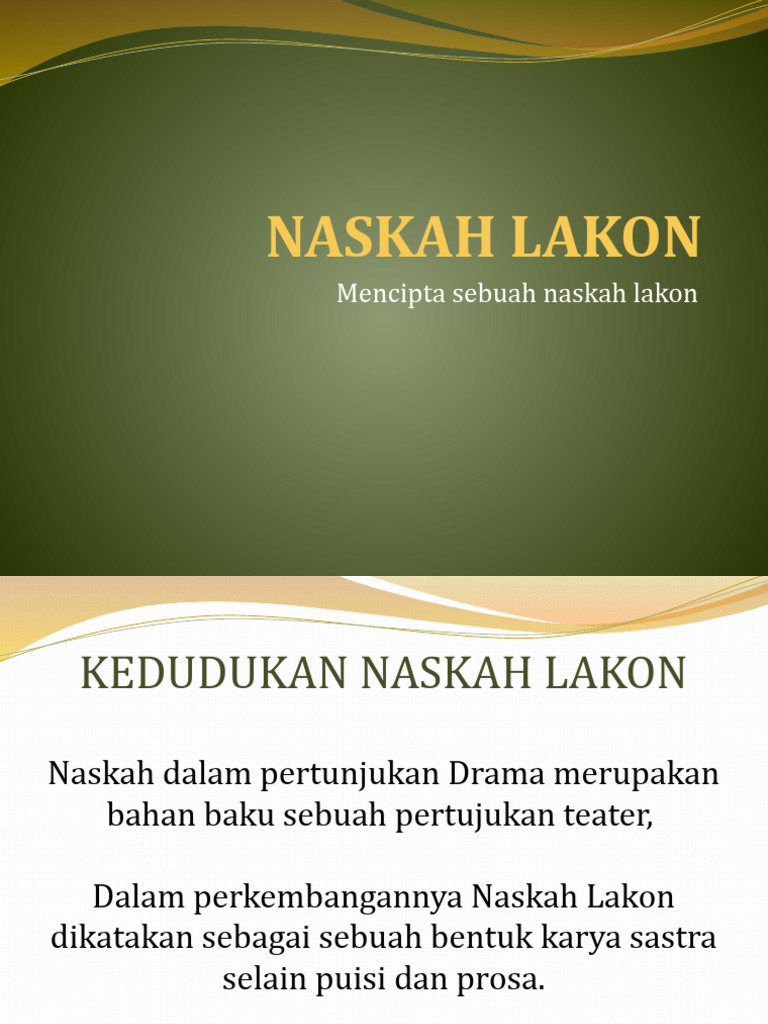 Langkah Penyusunan Naskah Lakon | PDF