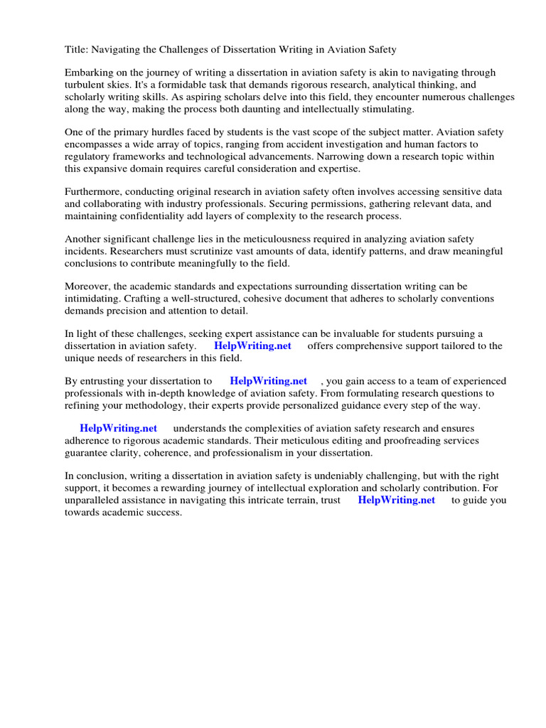 Dissertation Aviation Safety | PDF | Risk | Aviation Safety