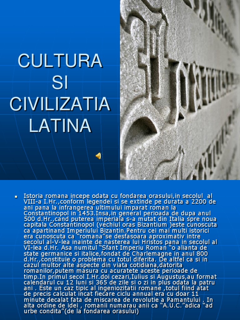 Cultura Si Civilizatia Latina | PDF, image size:768x1024