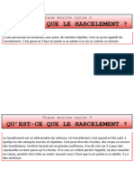 Qu'Est-Ce Que Le Harcelement ?: Trace Écrite Cycle 2