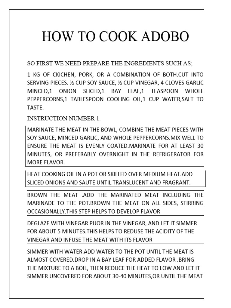 Adobo | PDF