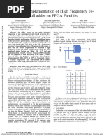 Design and Implementation of High Frequency 16-Bit Full Adder On FPGA Families