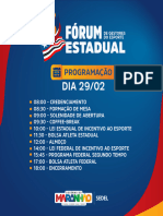 Programação Fórum Estadual