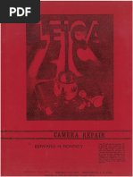 Leica Repair Manual Romney | PDF | Camera Lens | Camera