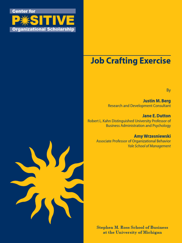 Job Crafting Exercise Preview Aug25 | PDF | Motivation | Motivational
