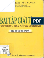 Bài tập giải tích. Tập 1, số thực - dãy số và chuỗi số