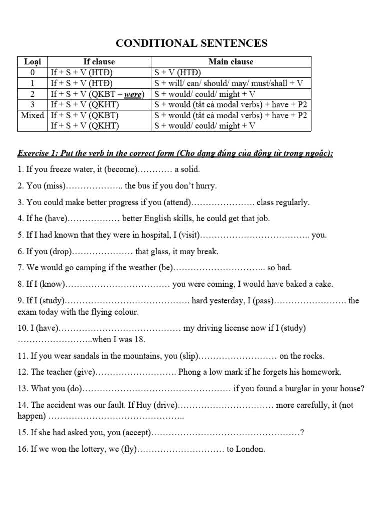 Conditional Sentences | PDF | Linguistics | Syntax