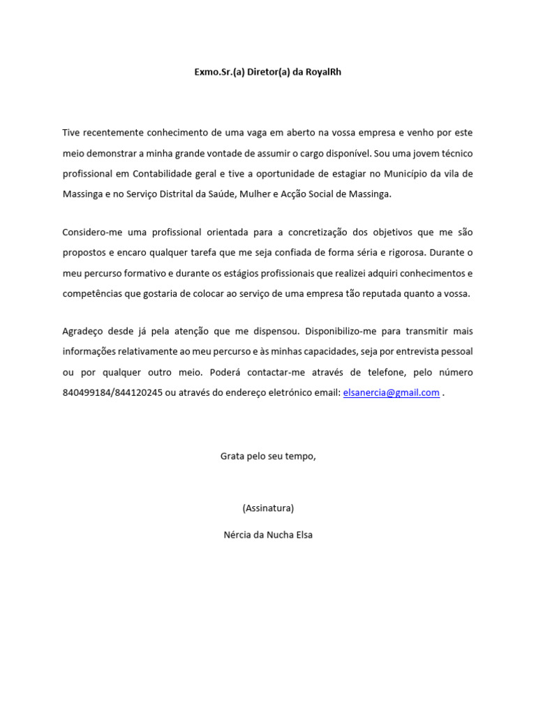 Carta De Motiva o PDF