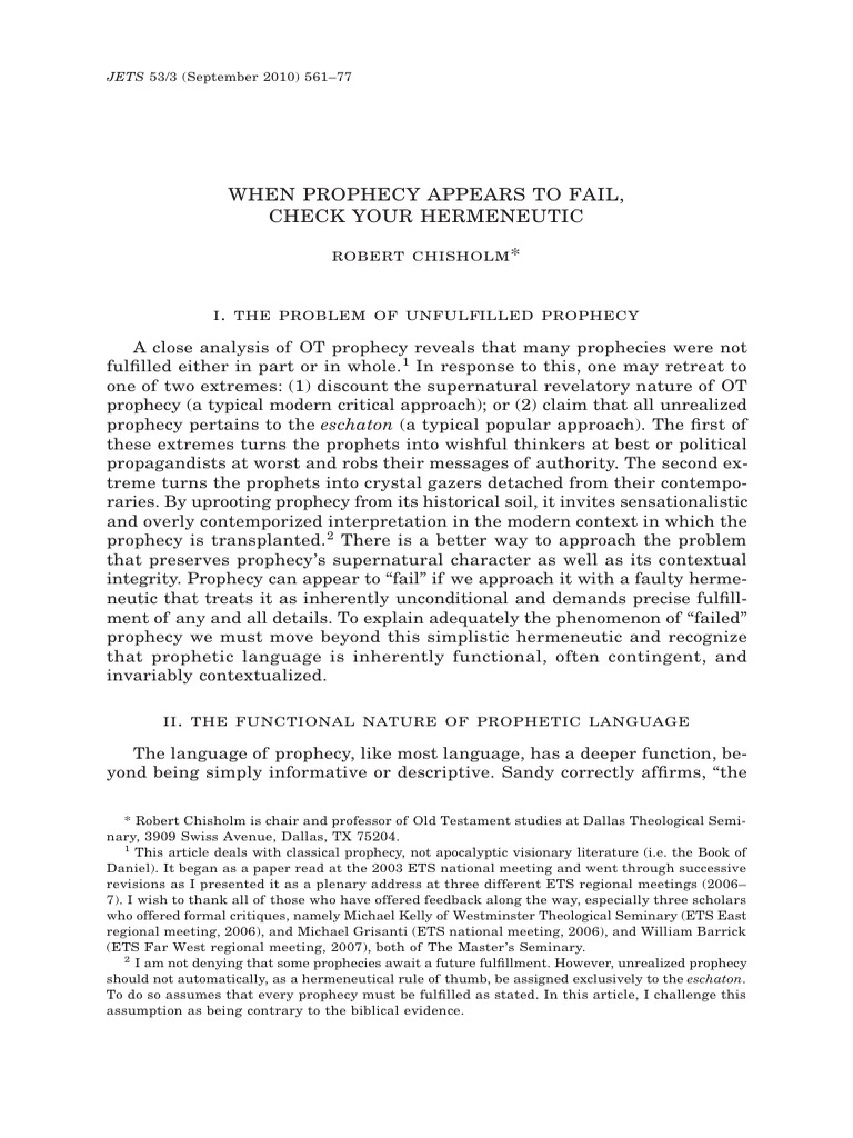 Understanding Unfulfilled Prophecy | PDF | Bible Prophecy | Babylonian ...