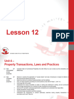 Lesson 12 - Conducting Property Sales