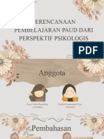 Perencanaan Pembelajaran Aud