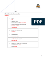 (SAB-003) T1-03.1 Answer Key Fill in The Blanks - Meetings and Greetings