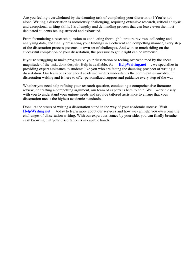 Expert Dissertation Writing Assistance | PDF | Thesis | Academic Degree